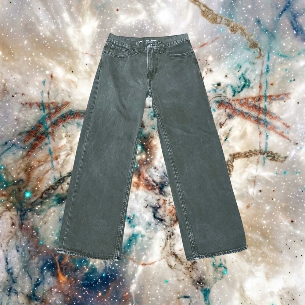 Old Navy Mens 90s Baggy Jeans Pants Olive Green Twill 29x30⁠